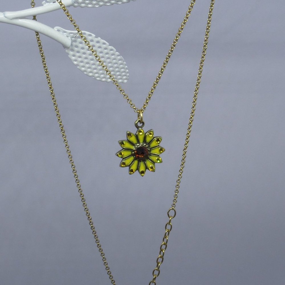 USA Handcrafted Sunflower Pendant Necklace